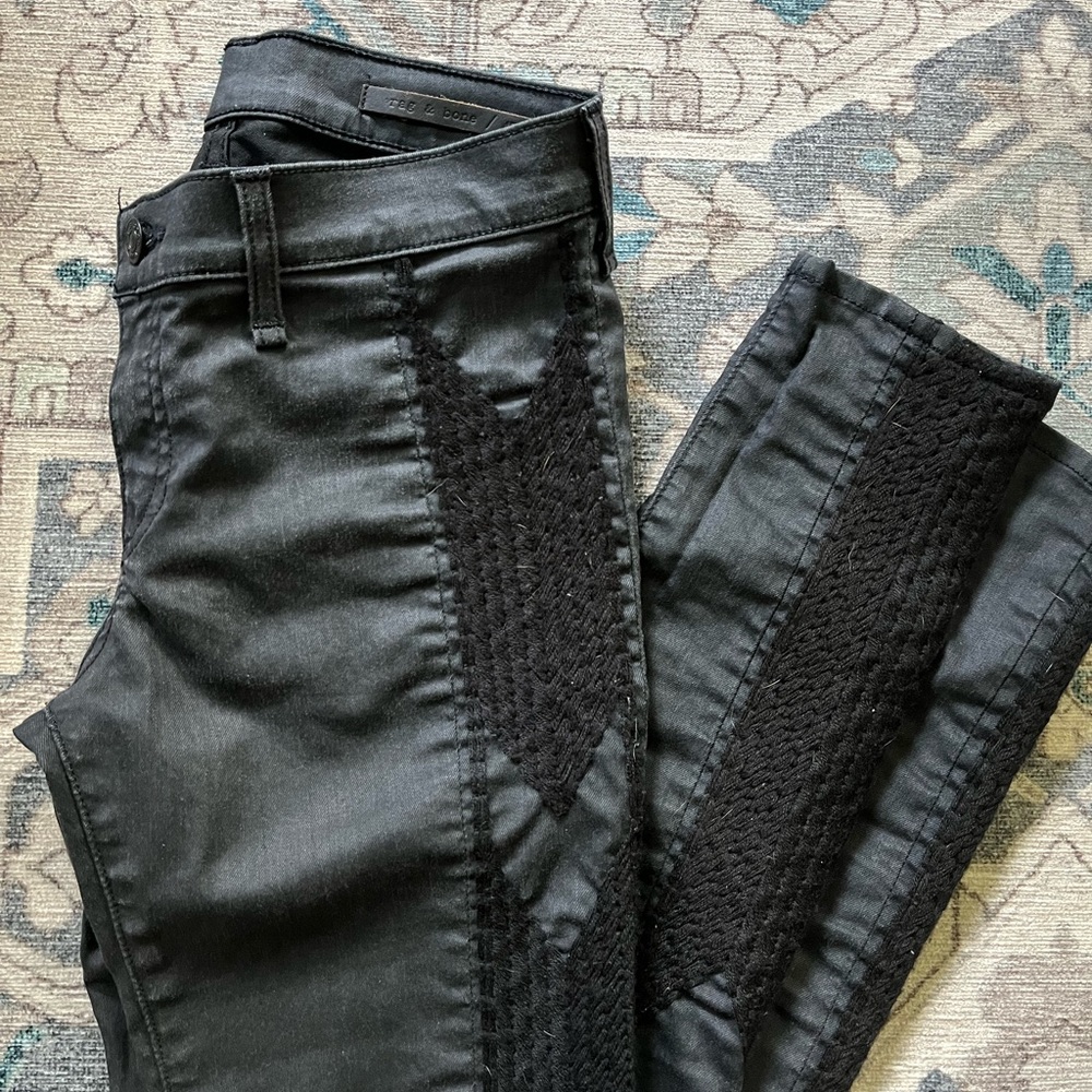 Rag and bone embroidery pants black 🖤